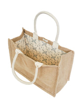 Load image into Gallery viewer, Korissa - Jute Canvas Shopping Bag - Reusable and Eco-Friendly
