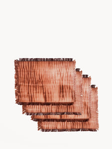 Korissa - Tie Dye Cotton Placemat - Brown (Set of 4)