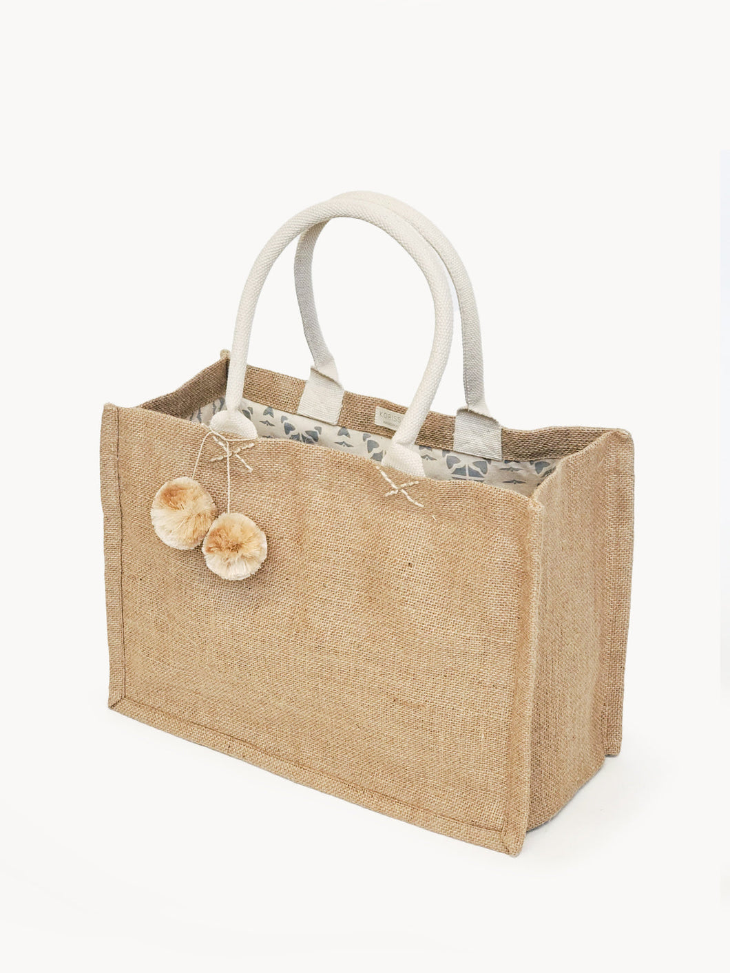 Korissa - Jute Canvas Shopping Bag - Reusable and Eco-Friendly