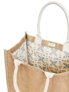 Korissa - Natural Jute Canvas Market Bag With Pompom