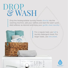 Load image into Gallery viewer, Pursonic - Natural Eco-Friendly Laundry Detergent Sheets - Fresh Linen Scent
