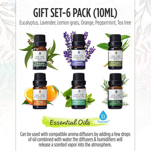 Pursonic - 3-in-1 Salt Diffuser & 6 Pack Essential Oil Set