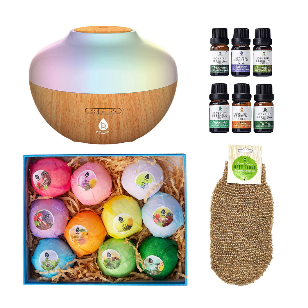 Pursonic - Bath & Aromatherapy – Essential Oils, Bath Bombs & More Bundle
