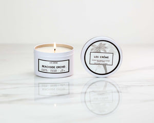 Les Creme - All Natural Coconut Wax Candle - Beachside Orchid Scent