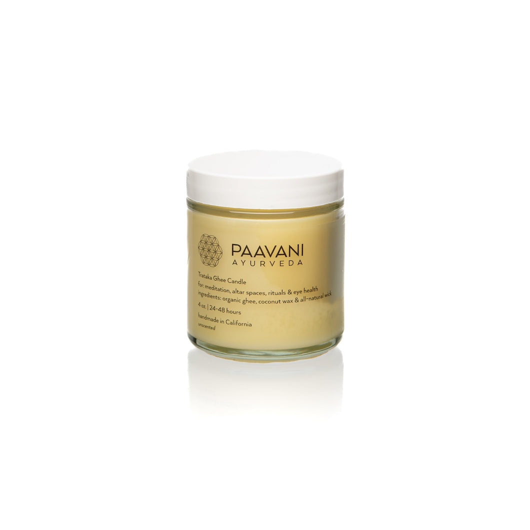 Paavani - Trataka Ghee Candle | Ayurvedic Meditation Candle for Focus & Eye Health