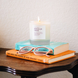 Slow North - Natural Soy Wax Candle - Geranium + Rose Scent