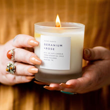 Load image into Gallery viewer, Slow North - Natural Soy Wax Candle - Geranium + Rose Scent
