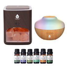 Load image into Gallery viewer, Pursonic - Himalayan Salt Lamp &amp; Aromatherapy Diffuser Wellness Set
