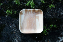 Load image into Gallery viewer, Karmic Seed - Compostable Palm Leaf Square Plates 7&quot;
