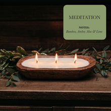 Load image into Gallery viewer, TLC Candle Co. - 3-Wick Dough Bowl Soy Candle - Meditation
