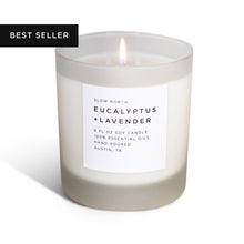 Load image into Gallery viewer, Slow North - All Natural Soy Wax Candle - Eucalyptus + Lavender Scent

