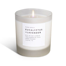 Load image into Gallery viewer, Slow North - All Natural Soy Wax Candle - Eucalyptus + Lavender Scent
