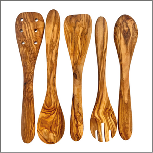 Choixe – Natural Olive Wood Kitchen Server Set (5 Pc)