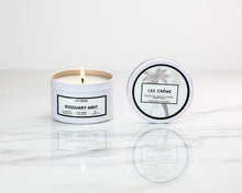 Load image into Gallery viewer, Les Creme - All Natural Coconut Wax Candle - Rosemary Mint Scent
