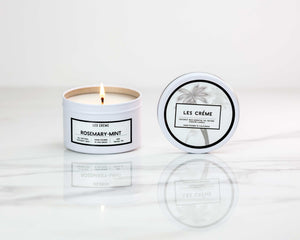 Les Creme - All Natural Coconut Wax Candle - Rosemary Mint Scent