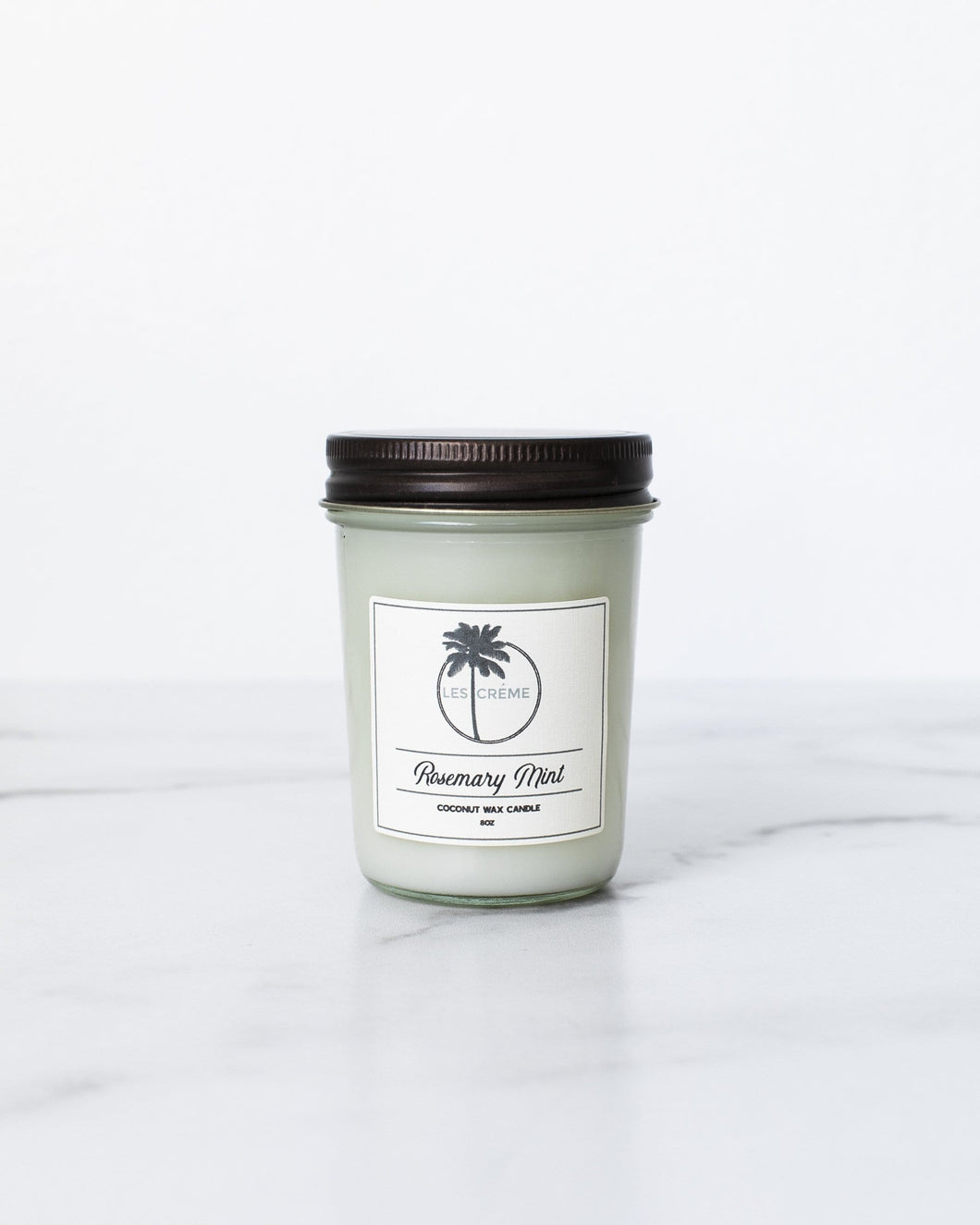 Les Creme - All Natural Coconut Wax Candle - Rosemary Mint Scent