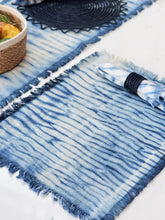 Load image into Gallery viewer, Korissa - Tie Dye Cotton Placemat - Indigo Blue (Set of 4)
