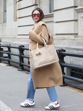 Load image into Gallery viewer, Korissa - Jute Canvas Shopping Bag - Reusable and Eco-Friendly
