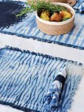 Load image into Gallery viewer, Korissa - Tie Dye Cotton Placemat - Indigo Blue (Set of 4)
