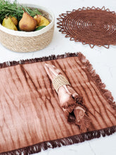 Load image into Gallery viewer, Korissa - Tie Dye Cotton Placemat - Brown (Set of 4)
