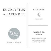 Load image into Gallery viewer, Slow North - All Natural Soy Wax Candle - Eucalyptus + Lavender Scent

