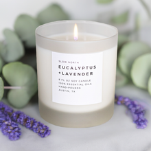 Load image into Gallery viewer, Slow North - All Natural Soy Wax Candle - Eucalyptus + Lavender Scent
