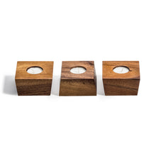 Load image into Gallery viewer, Kalmar Home - Acacia Wood Candle Holder
