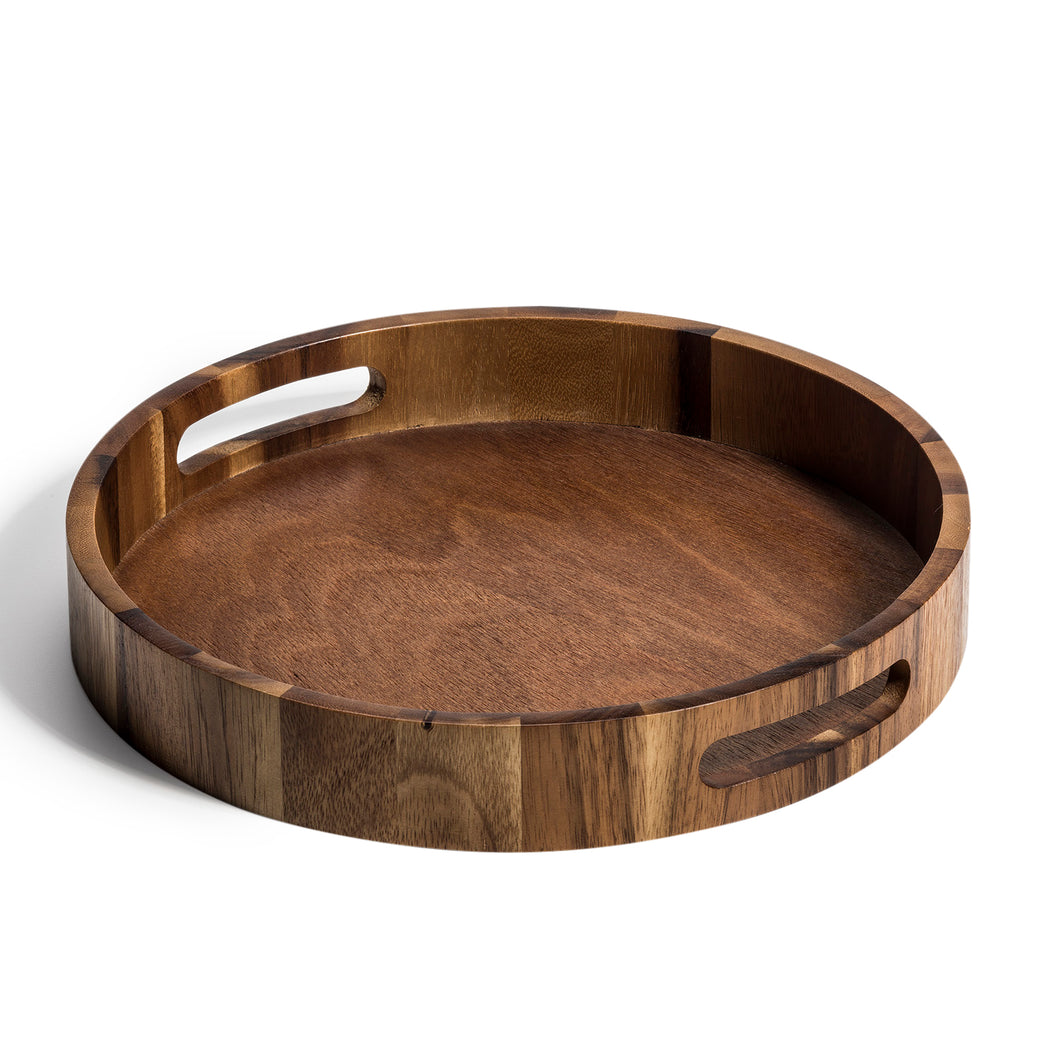 Kalmar Home – Aalborg Acacia Wood Round Serving Tray
