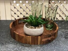 Load image into Gallery viewer, Kalmar Home – Aalborg Acacia Wood Round Serving Tray
