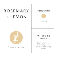 Load image into Gallery viewer, Slow North - Signature Soy Wax Candle - Rosemary + Lemon Scent
