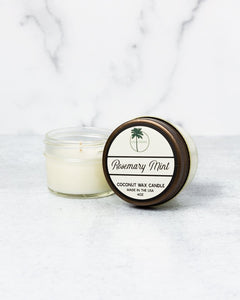 Les Creme - All Natural Coconut Wax Candle - Rosemary Mint Scent