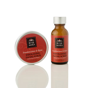Rose Mira - Frankincense & Rose Exfoliating Facial Scrub Set