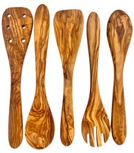 Load image into Gallery viewer, Choixe – Natural Olive Wood Kitchen Server Set (5 Pc)
